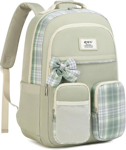 حقيبة الظهر للمدرسة لفتاة في سن المراهقة ، حقيبة كتب على ظهرها الجمالي مع مقصورة الكمبيوتر المحمول لطلاب المدارس المتوسطة ، موشيلا بارا نيناس ، بيج in Kuwait