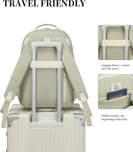 حقيبة الظهر للمدرسة لفتاة في سن المراهقة ، حقيبة كتب على ظهرها الجمالي مع مقصورة الكمبيوتر المحمول لطلاب المدارس المتوسطة ، موشيلا بارا نيناس ، بيج in Kuwait