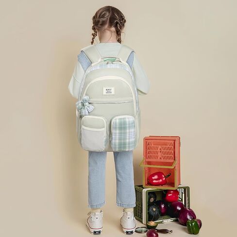 حقيبة الظهر للمدرسة لفتاة في سن المراهقة ، حقيبة كتب على ظهرها الجمالي مع مقصورة الكمبيوتر المحمول لطلاب المدارس المتوسطة ، موشيلا بارا نيناس ، بيج in Kuwait