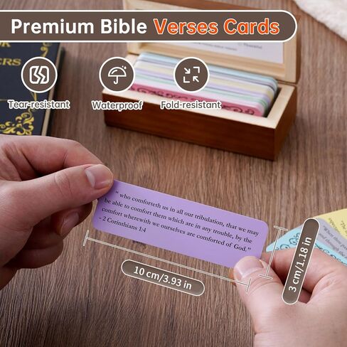 جرة آية الكتاب المقدس، اقرأني عندما جرة الأمل بآيات الكتاب المقدس للعواطف والمشاعر، 90 بطاقة الكتاب المقدس KJV مع صندوق صلاة خشبي من الكتاب المقدس، هدايا مسيحية للكنيسة لدراسة الكتاب المقدس للنساء والرجال in Kuwait