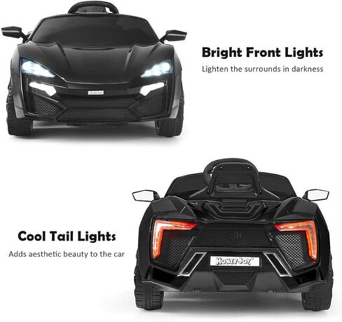 HONEY JOY Pink Ride On Car, Jaguar F-Type, 12V Battery Powered Motorized Vehicle w/Remote Control, Spring Suspension, Double Doors, Lights, 4 Wheel Electric Vehicle for Kids, Gift for Boys Girls(Pink) in Saudi Arabia