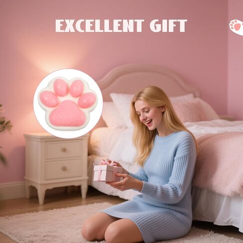 Large Cat Paw Squishy Squeeze Toys 5-inch Strawberry Pink Cute Fufu Squishy Sensory Stress Relief Fidget Toys for Party Favors Sensory Anxiety Toys for Adults (Strawberry) in Saudi Arabia