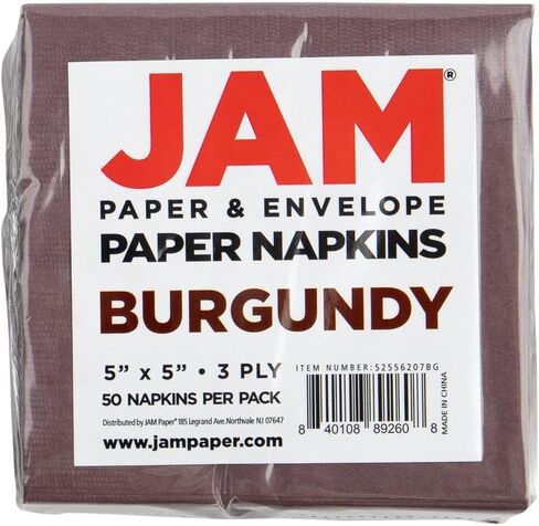 JAM PAPER Small Beverage Napkins - 5 x 5 - Baby Pink Pastel - 50/Pack in Saudi Arabia