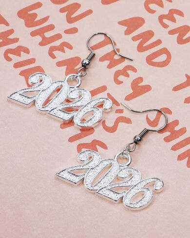 Shapenty Metal Year Signet 2026 DIY Pendant Charms for Graduation Tassels Bracelet Necklace Earrings Keychain Zipper Pulls Cellphone Craft Jewelry Making Christmas Party Decoration, 20PCS in Saudi Arabia
