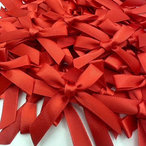 100 Pcs Pink Bows, 1.57 Inch Small Ribbon Bow Decorations, Mini Satin Fabric Bows for Crafts and Gift Wrapping (Pink) in Kuwait