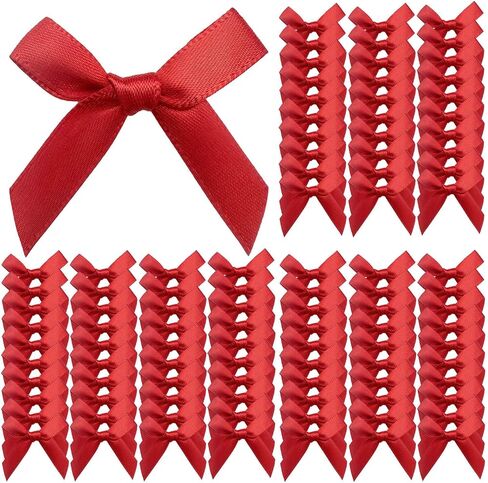 100 Pcs Pink Bows, 1.57 Inch Small Ribbon Bow Decorations, Mini Satin Fabric Bows for Crafts and Gift Wrapping (Pink) in Kuwait