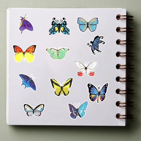 Butterflies Stickers 100PCS,Cool Butterflies Stickers for Scrapbooking,Funny for Teen Girl s Boys,Lovely Underwater Animals Stuff, Decorations for Party, Laptop Decals,Water Bottle in Kuwait