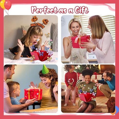 Butterfly Explosion Red Gift Box ، DIY فريد من نوعه انفجار هدايا ، صندوق هدايا مفاجأة ، صندوق انفجار الفراشة الطيران ، وأعياد الميلاد ، حفلات الزفاف ، الذكرى السنوية in Saudi Arabia
