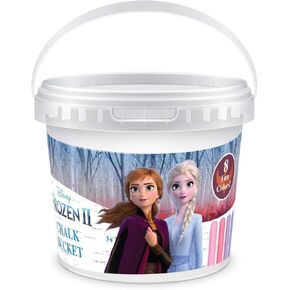 Frozen 2 Outdoor Sidewalk Chalk Set for Kids with Stencils, Bucket and Decals