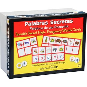 Really Good Stuff Palabras Secretas: High-Frequency Spanish Word Flash Cards - Educational Game
