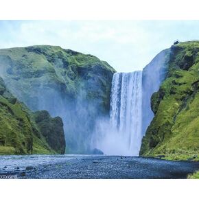 XTXGERL Waterfall Iceland Seljalandsfoss DIY Digital Oil Painting Set Acrylic Oil Painting Arts Craft Paint by Number Kits for Adult Beginner Wall Decor 16x20in