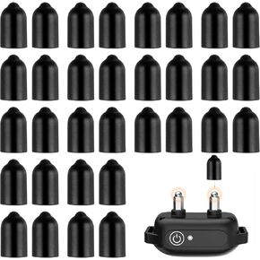 32 pcs Dog Shock Collar Rubber Tips Anti Bark Collars Caps Training Collar Replacement Silicone Covers Column Conductive Rubber Sleeve Extra Contact Points for Pet Puppy Training Stop Barking