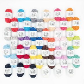 Lion Brand Yarn 42-Piece Mini Sampler Yarn for Crocheting and Knitting, Assorted Starter Crochet Kit Yarn Bulk for Adults and Kids (604-600BC)