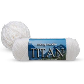 Mary Maxim Titan Bulky Yarn, Weight 5 Acrylic, Chunky Yarn for Crocheting and Knitting, Ideal for Thick, Soft Blankets, Throws, and Graph Style Sweaters, 80 Yards - Cottonwood
