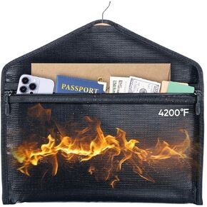 Fireproof & Waterproof Hanger Diversion Safe – Hidden Storage for Cash, Valuables, Passport & Jewelry – Secret Safe with Zipper – Travel Security Pouch Fits Over Standard Hangers