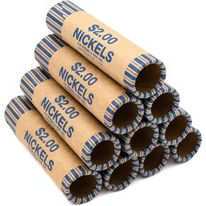 Pre-Formed Nickel Coin Wrappers (Bundle of 100)