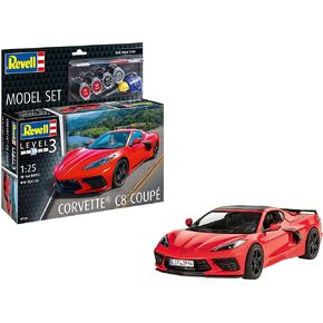 Revell Model Set 67714 Corvette C8 Coupé 1:25 Scale Unbuilt/Unpainted Plastic Model Kit With Accessories