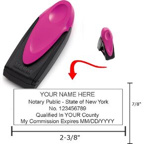 Pink Exclusive Mobile Notary Pocket Stamp | New York