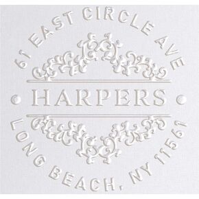 Choose Your Design! Return Address Embosser Personalized Customized Return Address Embosser Seal Stamp Personalized Customized Monogram Wedding Invitations 1 x 5/8" (Design 8)