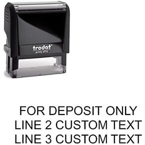 Custom for Deposit Only Stamp (3 Lines), Custom 3 Line Deposit Stamp