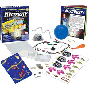 The Magic School Bus Rides Again: Jumping into Electricity By Horizon Group USA, Homeschool STEM Kits for Kids, Includes Educational Manual, Anti-Static Film, Circuit Holders, Buzzer, Copper & More, multi (WH-925-1140)