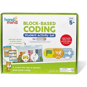 hand2mind ScratchJr Block-Based Coding Student Activity Set, Learn to Code, Computer Science and Programming for Kids, STEM Activities, STEM Classroom, Coding for Kids, Science Teacher Supplies