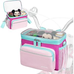 Kids Bike Basket, Front Frame Handlebar Bag for Toddler Scooter Tricycle Bicycle, Cute Small Fabric Bicycle Basket for Boys & Girls,