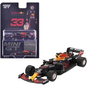 Diecast Model Car Compatible with Mini GT 1:64 Red Bull RB16B #33 Max Verstappen 2021 Abu Dhabi Grand Prix Winner Limited Edition MGT00835
