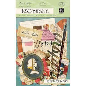 K&Company Ephemera Scrapbook Pack, Brenda Walton Scribe