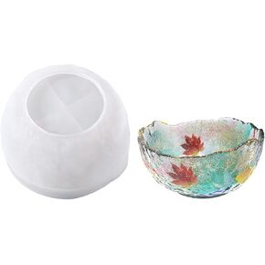 NUOMI Irregular Bowl Resin Mold Silicone Epoxy Resin Casting Mold Round Storage Container for Kitchen Fruit Basket, Jewelry Holder, Plant Pot, Home Decor, DIY, Crafts, 5.2 Inch