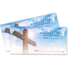 Anniversary Church Offering Envelopes | 3.5" x 6.5" | Pack of 100