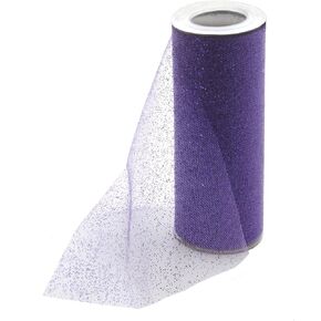 Darice 2913-77 Glitter Tulle Glitter 6in Wide, Purple, 10 yd