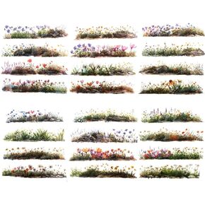 Scrapbook Flower Stickers, 120PCS Flower Ephemera Large Botanical Ephemera for Scrapbooking, Junk Journaling, Crafting, Card Making Home Deco DIY Crafts Water Bottle