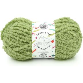 Lion Brand Yarn Feels Like Sherpa, Fleece Yarn for Knitting and Crochet, Green Tea, 1 Pack