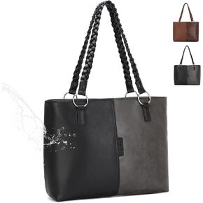 Waterproof Handbag Leather Tote Bag for Women/Ladies, Large Shoulder Bag Business Work Briefcase Bags