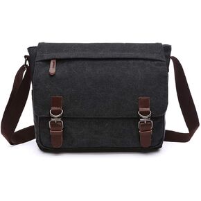 Canvas Laptop Messenger Bag Travel Satchel Shoulder Bag for 11.6" Lenovo Chromebook C330 500e 300e, Dell Inspiron 11, Dell Chromebook 11 (Brown)