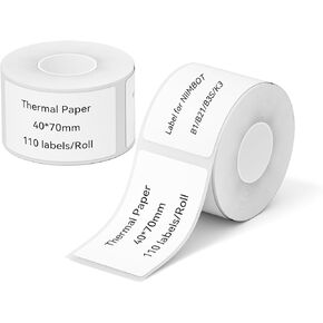 NIIMBOT Labels, 2 Roll 1.57" x 1.18" (40x30mm) 230 Labels/Roll Self-Adhesive Thermal Label, Compatible with NIIMBOT B1/B21/B3S/B31/K3 Label Printer for Home/Office/Business