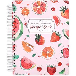 icceemee Blank Recipe Notebook to Write in Your Own Recipes for Meal Prep with Food Stickers & Labels -Empty Cooking Journal for 192 Recipes -11.5X8.7