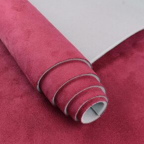 Suede Headliner Fabric 54" L×60" W with Foam Backing Auto Suede Headliner Material Car Roof Upholstery Fabric for Truck RV SUV Boat Home Repair Replacement, Burgundy