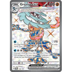 Pokemon – Greninja ex 198/167 – Twilight Masquerade – Full Art Pokemon Card – Secret Rare