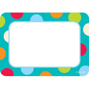 Creative Teaching Press Labels, Dots on Turquoise (4516)