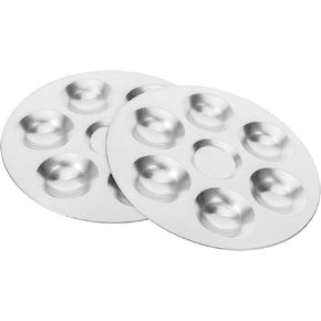 LIFKOME 2Pcs Aluminum Watercolor Mixing Trays Art Paint Durable and Painting Color Mixer for Watercolor and Oil Paints Portable Art Supplies