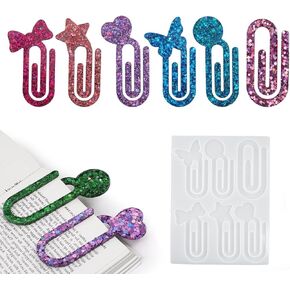 Jumbo Paperclip Bookmarks Silicone Mold, Resin Silicone Mold, Craft Mould DIY