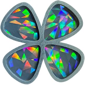 Holographic Guitar Pick Mold for Resin Casting Silicone Resin Jewelry Mold Triangle Epoxy Resin Mold for Resin Artwork, Black