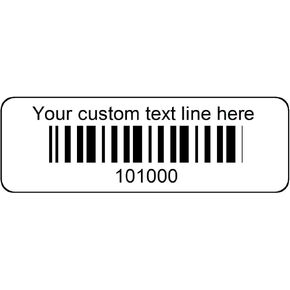 1000 Serial Number Barcode Labels 1-1/2" x 1/2" Sequential Bar Code Stickers Roll - Consecutive Number - Custom Printed