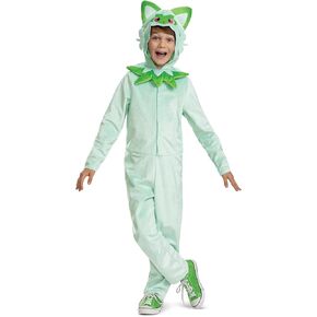 Disguise Child Sprigatito Costume for Kids, Official Pokemon Hooded Jumpsuit Costume