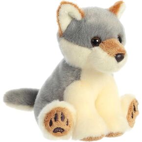 Aurora® Snuggly Lil Wiley™ Wolf Stuffed Animal - Comforting Companion - Imaginative Play - Gray 5 Inches