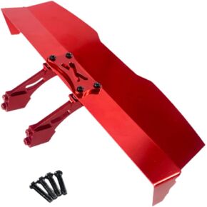 Universal RC Car Rear Wing Metal Alloy Spoiler for Remote Control Vehicles, Red