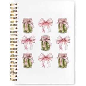 Pickle Notebook, Gifts for Pickle Lovers Journal, Supplies Hardcover Spiral Notebooks, 5.5x8.3 Inch