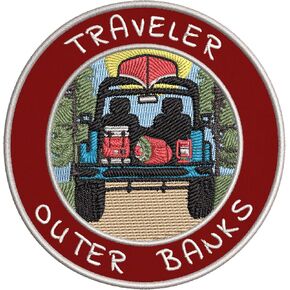Traveler! Outer Banks Embroidered Premium Patch DIY Iron-on or Sew-on Decorative Badge Emblem Vacation Souvenir Travel Gear Clothes Appliques Wildlife Explore Nature